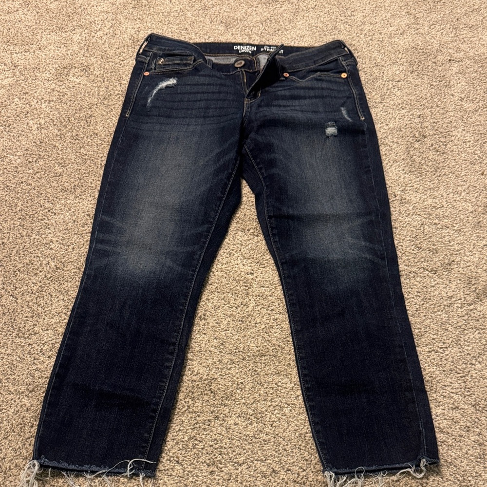 Denizen from Levi's Women's Dark Indigo Distressed Boyfriend Jeans